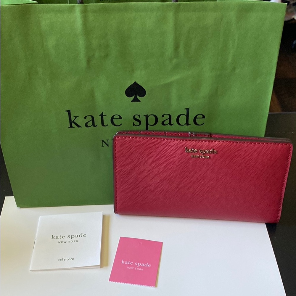 NWT Kate Spade Cherry Red Wallet